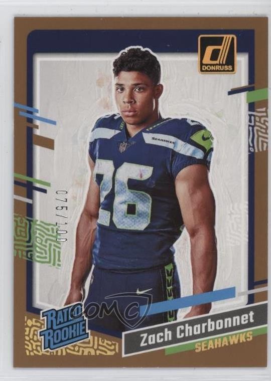 2023 Donruss Rated Rookie Portrait Studio Series /100 Zach Charbonnet #16 RC 9hx