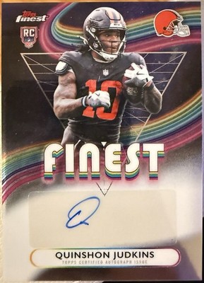 2025 Topps Finest Quinshon Judkins Rookie Finest Autographs RFA-QJ Browns Auto