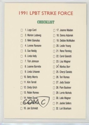1991 Little Sun Ladies Pro Bowling Tour Strike Force Checklist #64 0w6