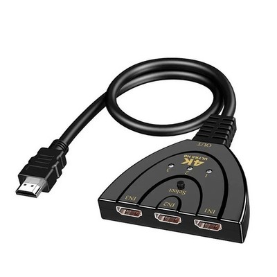HDMI-compatible Cable Splitter 3in1 HD 4K Video Switcher Adapter 3 Input 1Output