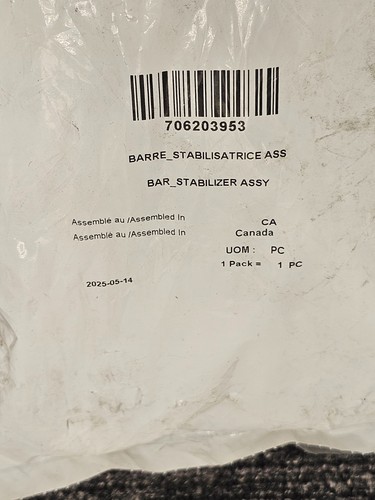 706203953 Bar Stabilizer Assy 20 Inch Width Fits Can Am - Picture 6 of 7