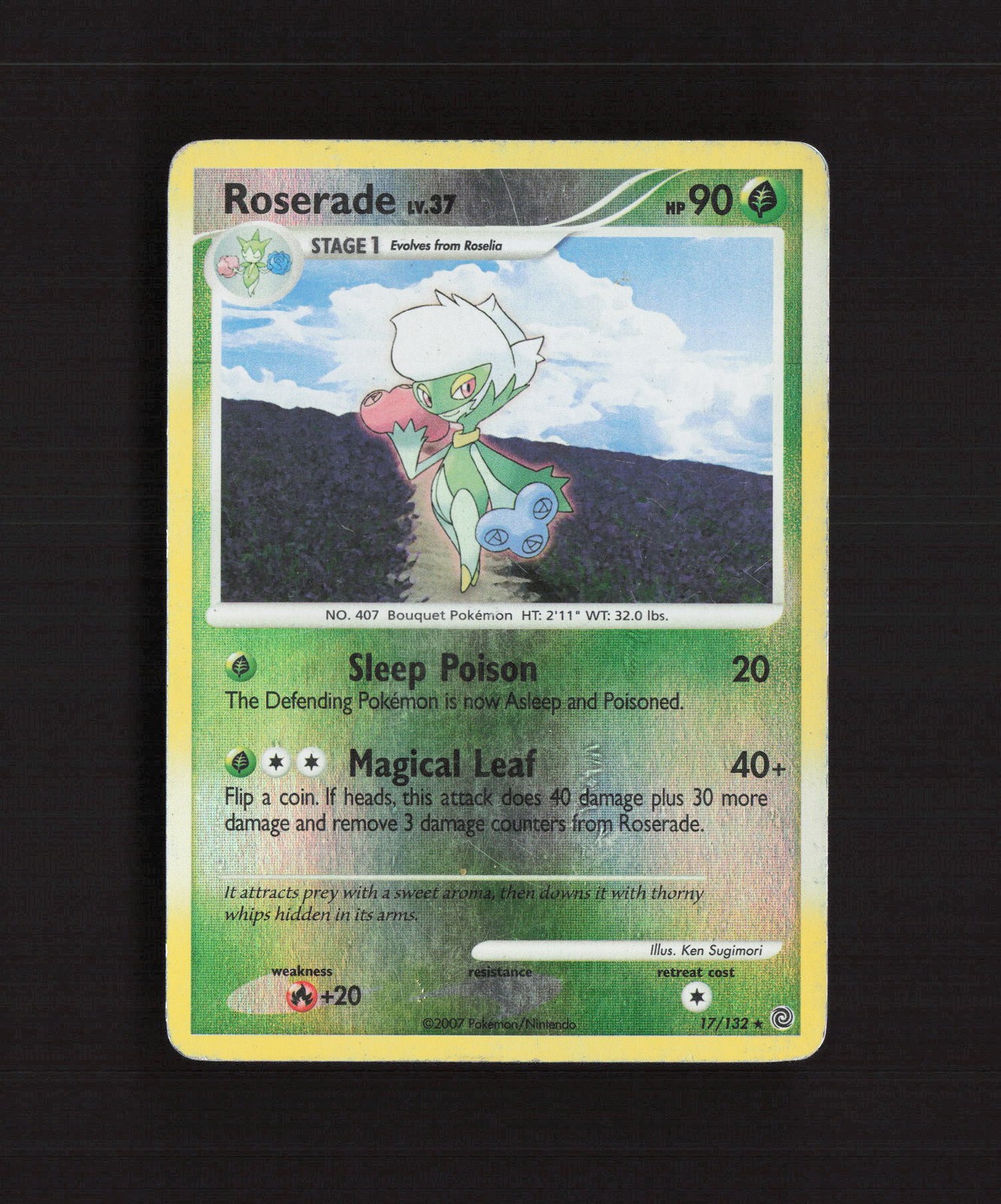 Roserade 17/132 Secret Wonders Reverse Holo Rare Pokemon Card DMG