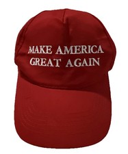 Make America Great Again Strapback Hat Red One Size Embroidered