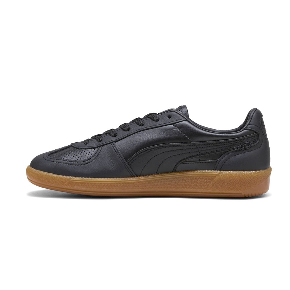 PUMA Palermo S And P Leather Perforated Lace Up  Mens Black Sneakers Casual Shoe thumbnail 3