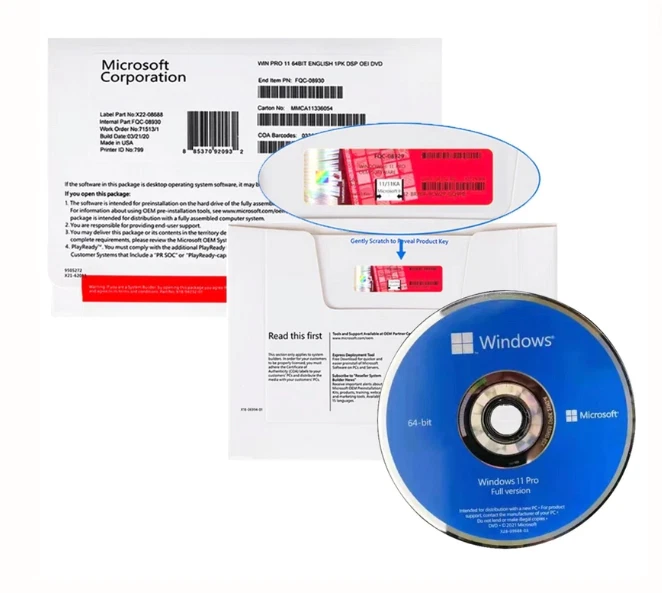 Microsoft Windows 11 Pro /professional 64bit DVD Operating System