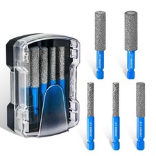 Diamond Drill Bits Set, 5pcs Tile Drill Bits for Ceramic Glass Porcelain Marb...