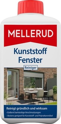 MELLERUD Kunststoff Fenster Reiniger  1 x 1 l  Reiniger gegen hartnäckige Versch