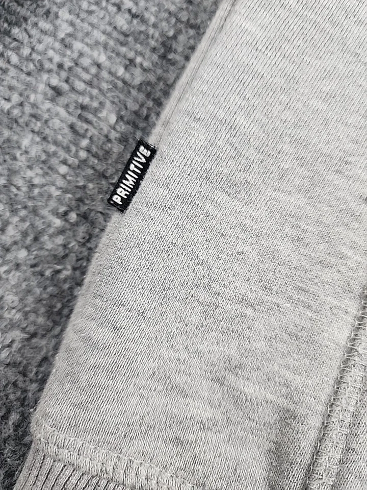 Примитивный скейтбординг серый черный толстовка с капюшоном маленький Streetwear коньков логотип пуловер S - Изображение 2 из 4