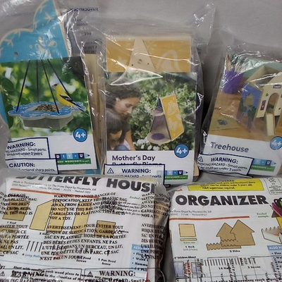 #ad Garden Butterfly Bird Tree House Lowes HD New Lot 5 DIY U Kids Workshop Craft $38.44