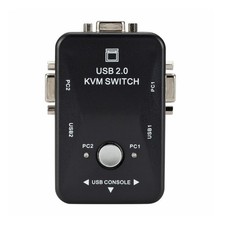 Dual/2-Port USB VGA KVM Switch Box Mouse Keyboard Monitor Sharing Computer PC G