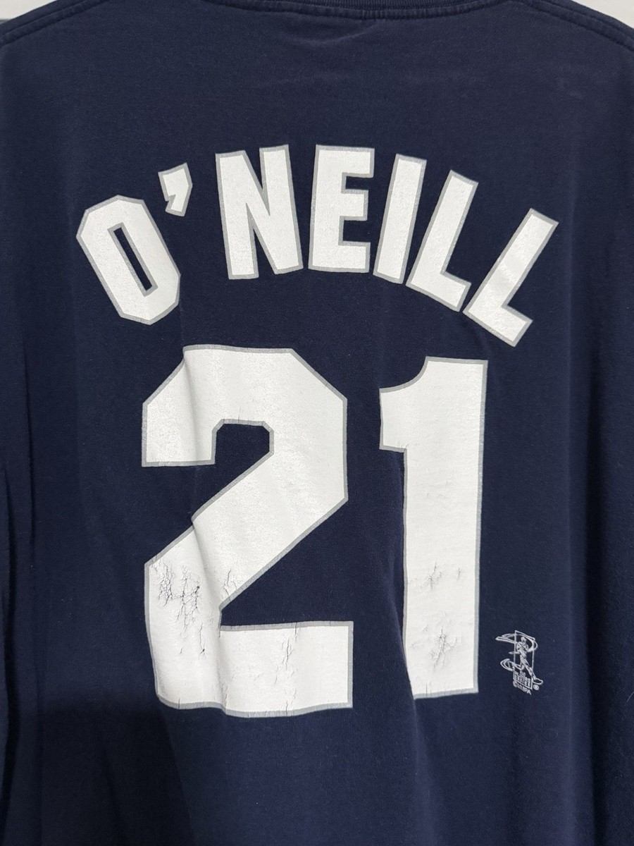 Vintage New York Yankees Paul O'Neill Majestic Navy Throwback