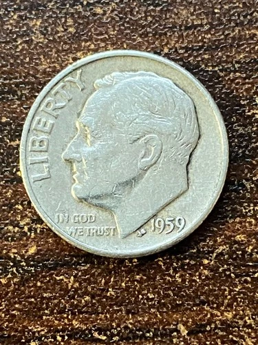 1959 d Roosevelt silver dime a very fine coin pulse a surprise