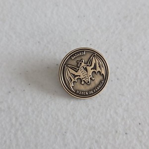 Lapel Pin Bacardi Rum Bat Logo Marca De Fabrica Rum Barrel Palm Tree Collectible