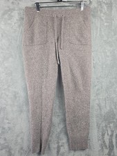 C by Bloomingdale's 2-Ply 100 Cashmere Joggers Youth Size Medium Brown Soft