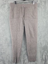 C by Bloomingdale's 2-Ply 100% Cashmere Joggers Youth Size Medium Brown Soft