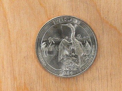2014 D ATB Everglades Quarter Uncirculated B.U.  Actual Coin # 4