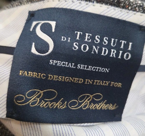 Brooks Brothers Regent Fit Men's Pants 37 Tessuti Di Sondrio Wool Cotton Dress - Picture 6 of 8