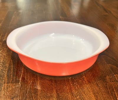 Vintage PYREX Flamingo Pink Cake Pan 8 1/2 inch Deep Dish
