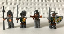 Minifiguren - Lego kompatibel, 4 Ritter vom B&auml;ren-Clan und 3 weitere Minifiguren