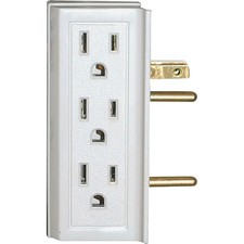 Prime Wire  Cable White 15A 6-Outlet Space Saver Power Tap PB801020 Prime