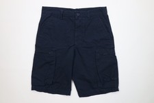 Vintage Nike Mens 30 Faded Travis Scott Mini Swoosh Ripstop Cargo Shorts Blue