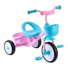 Toddler Tricycle 2-5 Yrs, Adj. Seat, Basket, Steel Frame, Kids Gift