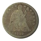 1859 Seated Liberty Half Dime – Good Condition – No Mintmark
