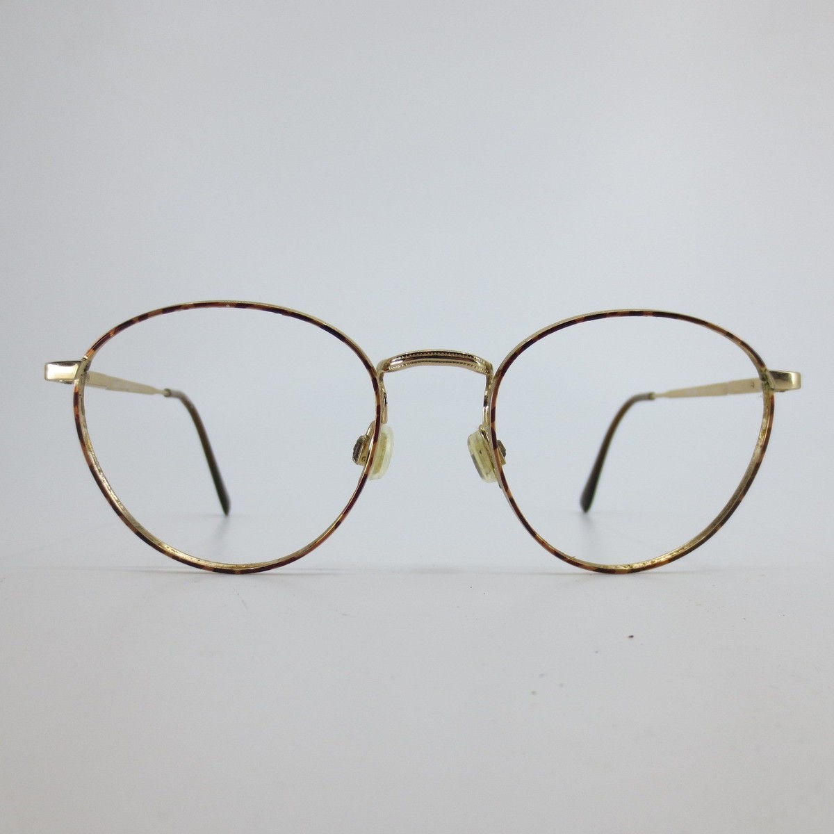 Giorgio Armani 166 785 Gold Tortoise Oval Eyeglasses Frames Italy