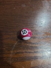 Replacement Mini Billiards Pool Ball - 1" Diameter - Stripe Maroon #15 Ball