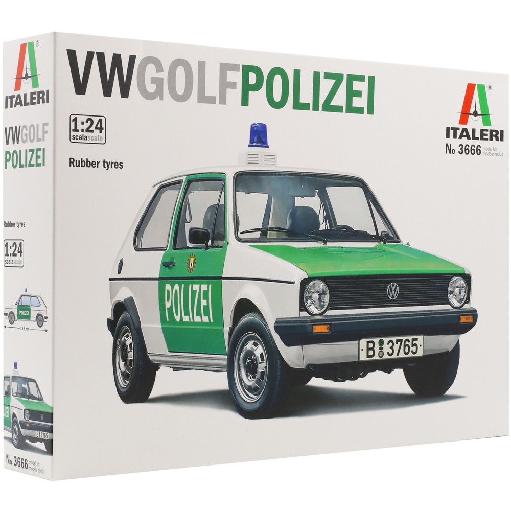 Italeri 1/24 Car VW Golf Model Kit German Police