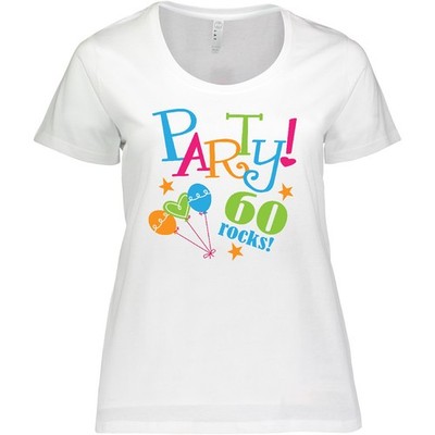 Inktastic 60th Birthday Party Gift Women's Plus Size T-Shirt 60 Year Old Rocks