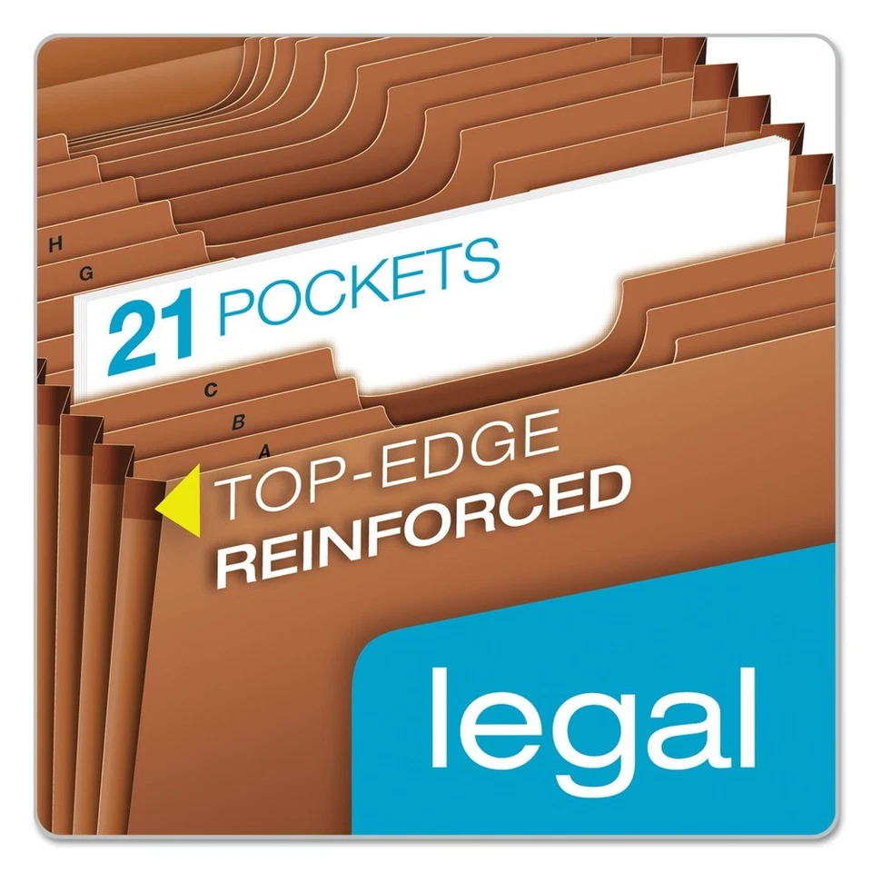 Pendaflex R119ALHD Expanding File w/Reinforced Flap - Legal Size/Redrope New - Image 2 of 4