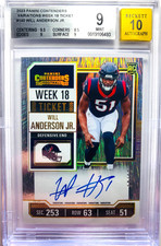 2023 Will Anderson jr. Contenders Rookie Ticket WEEK 18 Var. #/18 Auto