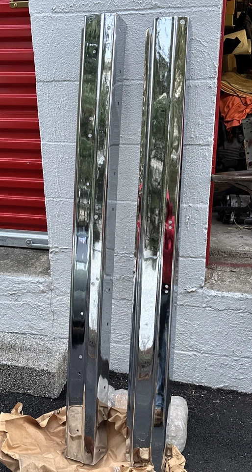 Juego de parachoques cromado Subaru nuevo 1979 GL DL 4x4 vagón 1980 1981 Brat 1600 1800 EA71 Foto 2 de 4