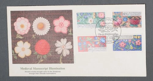 MayfairStamps Germany FDC 1985 Medieval Manuscript Illumination Combo First Day