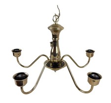 Polished Brass 5 Arm Candle Style Ceiling Light Chandelier Fixture 20 x 13"