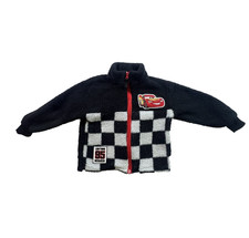 Disney Cars Boy's Fleece Sweater Checkered Size 3T Lightning McQueen