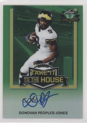 2020 Leaf Valiant 75/75 Donovan Peoples-Jones #TH-DPJ Rookie Auto RC uk2