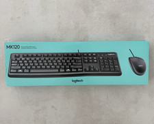 Logitech MK120 920-002565 Wired Keyboard and Mouse Combo Easy Set Up in box NEW