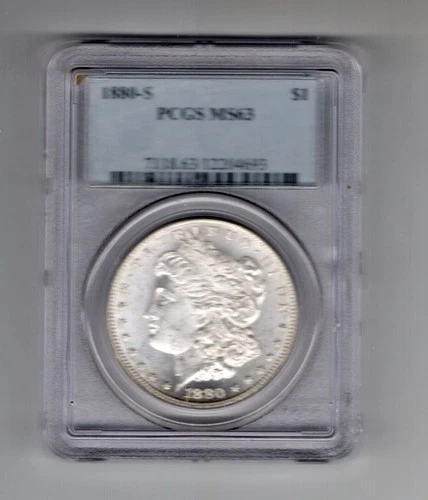 Superb 1880-S PCGS MS63 MORGAN DOLLAR Hi-END LUSTROUS COIN $110 VALUE