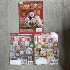 Lot 3 Christmas Cross Stitch Magazine Patterns-156 Patterns Just Cross Stitch
