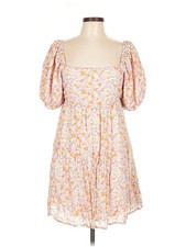Minkpink Women Orange Casual Dress L