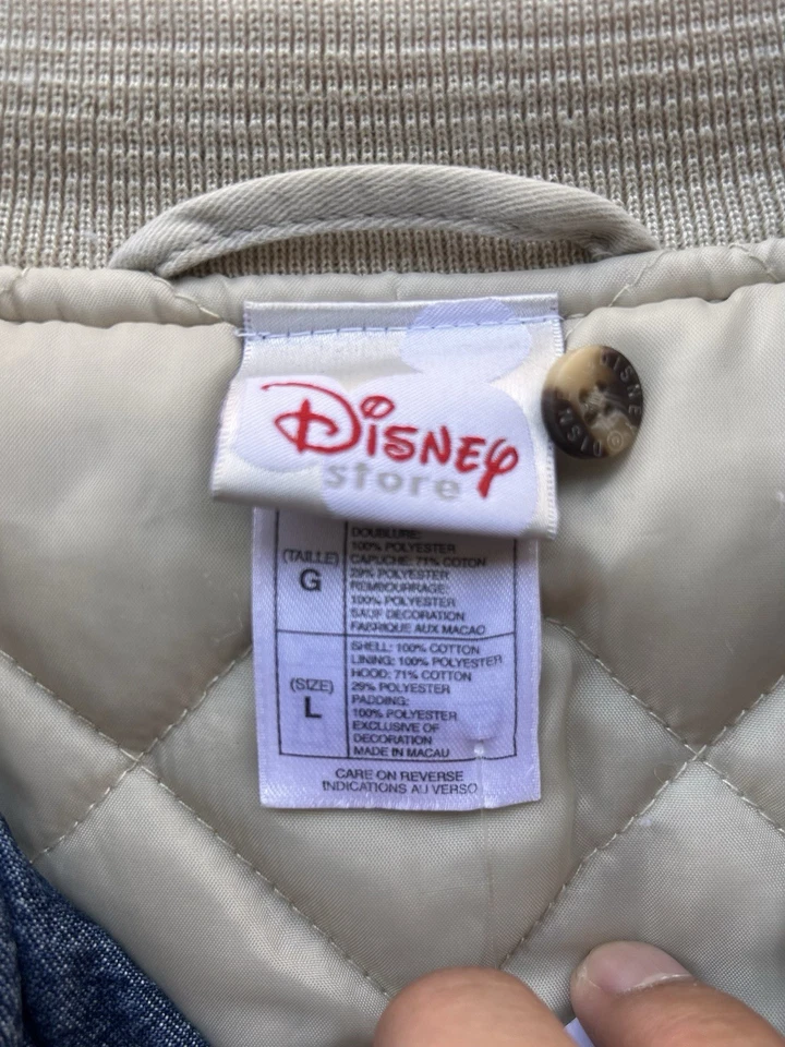 Chaqueta Universitaria Vintage Años 90 Talla Grande Disney Store Eeyore Denim Foto 3 de 4