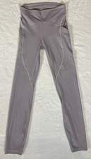Lululemon Leggings Women 4 Gray Purple Power Thru High Rise Tight 25  Yoga Pants