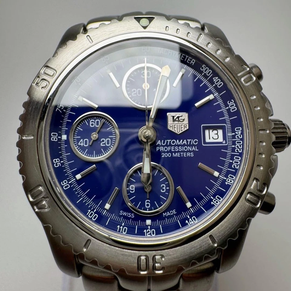 Reloj cronógrafo Tag Heuer Link Ct2110 para hombre hecho en Suiza de acero inoxidable Foto 2 de 4