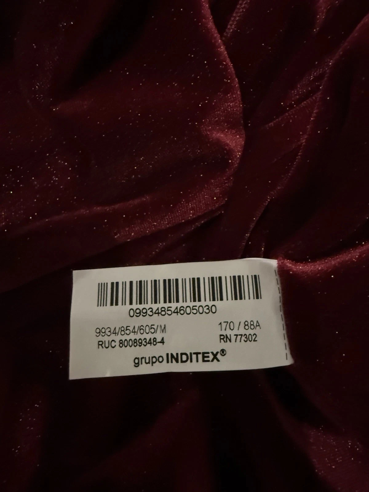 Zara Burgundy Velvet Midi Dress Size M Ref 9934/854/605 RRP £39.99 thumbnail 17