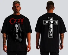 Double Sided Rock T-Shirt Reprint Heavy Metal Tribute Black S-4XL