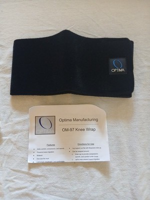 Optima OM-97 Knee Wrap One Size Fits Most Neoprene Hoop-n-Loop Black, One Piece