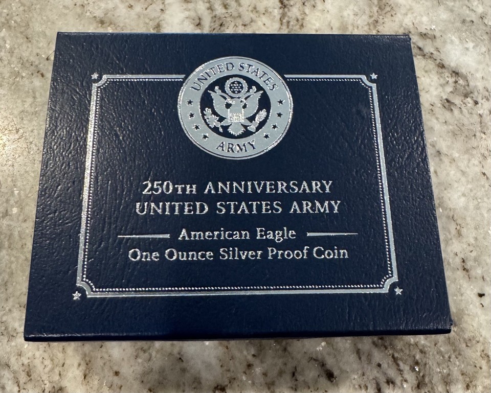 2025 W Army Privy Silver Eagle Proof OGP -BOX & COA ONLY- NO COIN | eBay