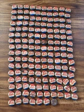 Lot Of 157 Vintage Used 1940's Pepsi-Cola Double Dot Cork Soda Bottle Cap